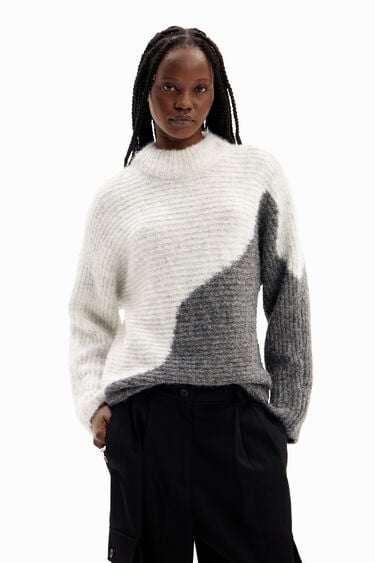 Zweifarbiger Oversize-Pullover | Desigual