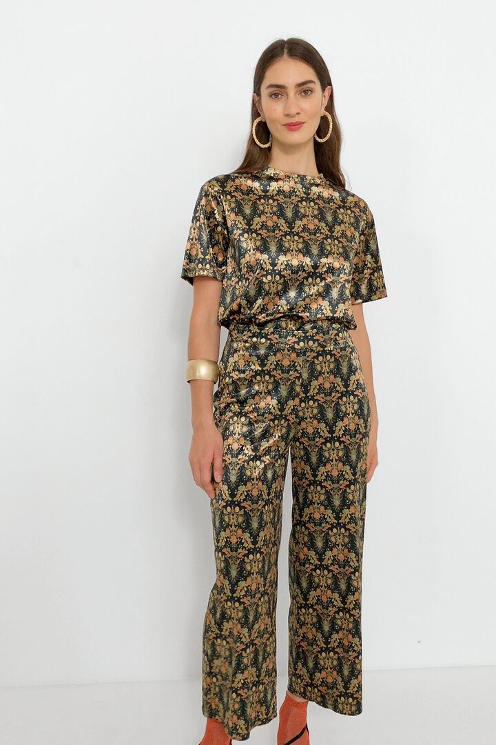 Pantalón estampado cintura elástica | Desigual