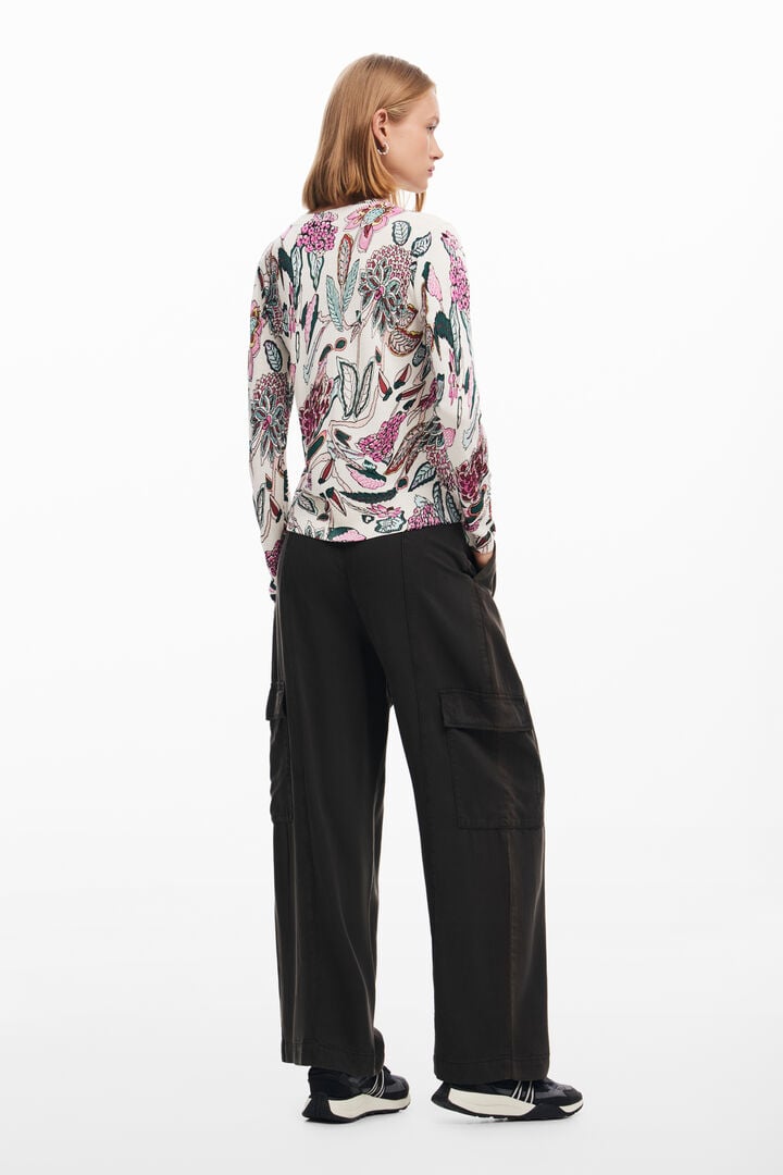 Maglione a maglia con disegni botanici | Desigual