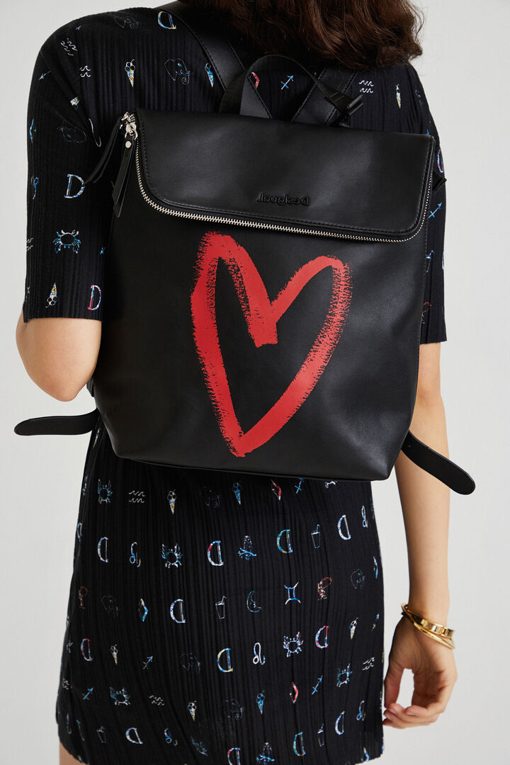 Mochila cuadrada efecto piel | Desigual