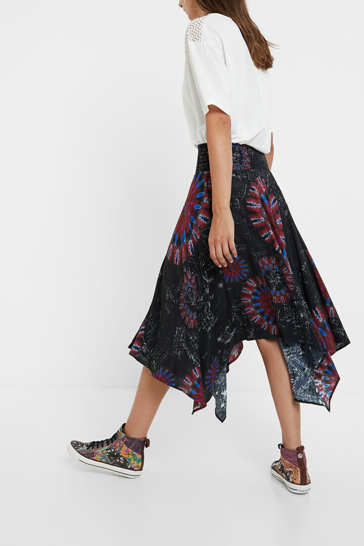 Asymmetric midi-skirt | Desigual