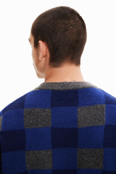 Loose fit trui met geblokte ruiten | Desigual