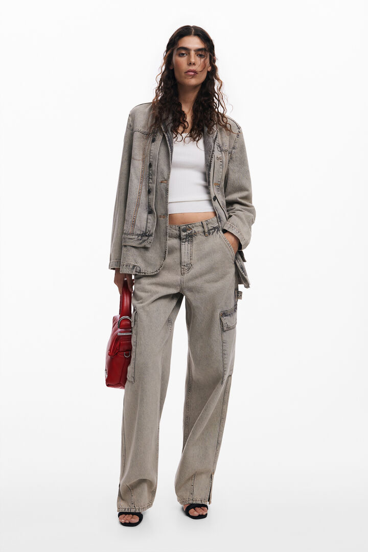 Blazer denim desgastado | Desigual