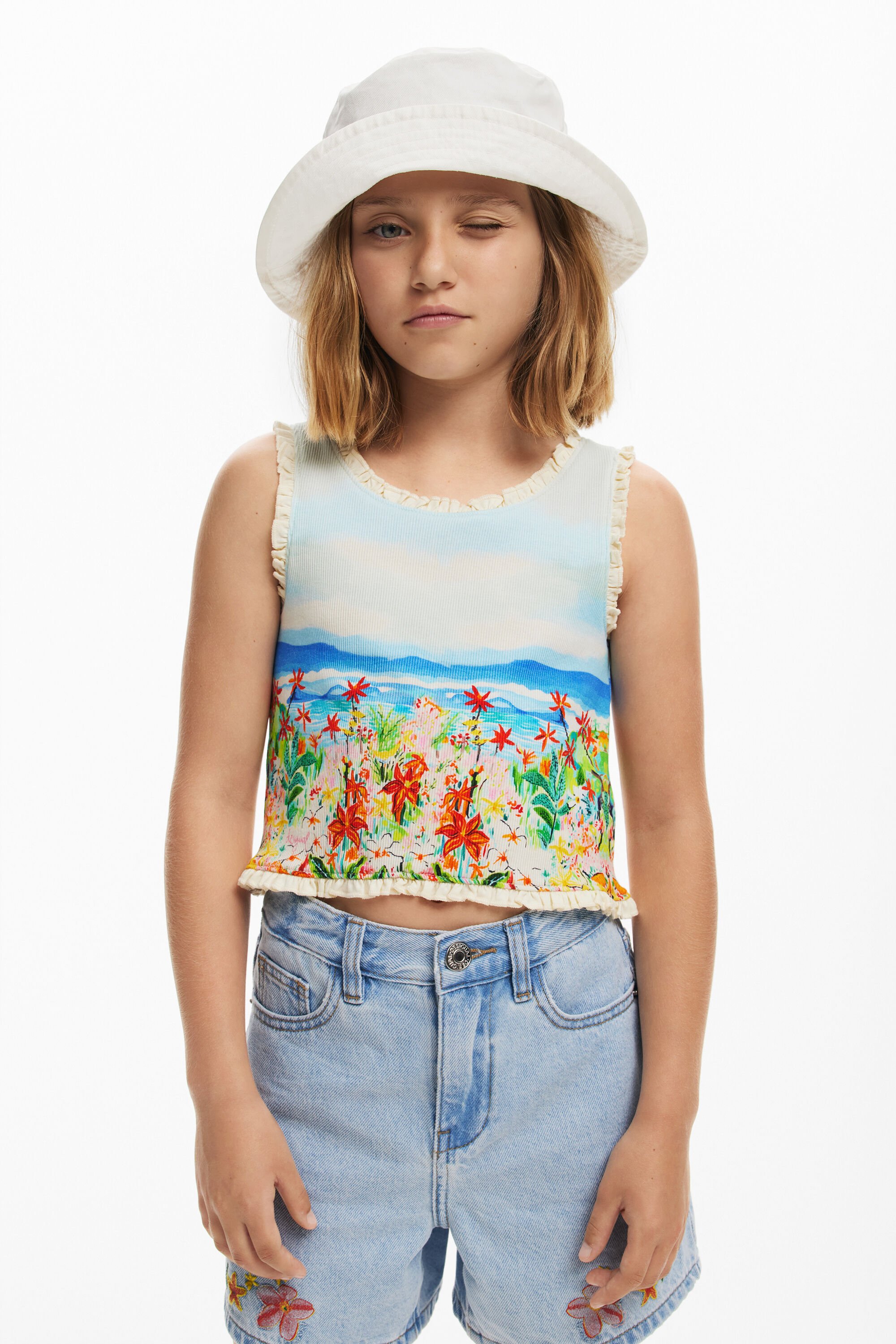 Landscape print T-shirt