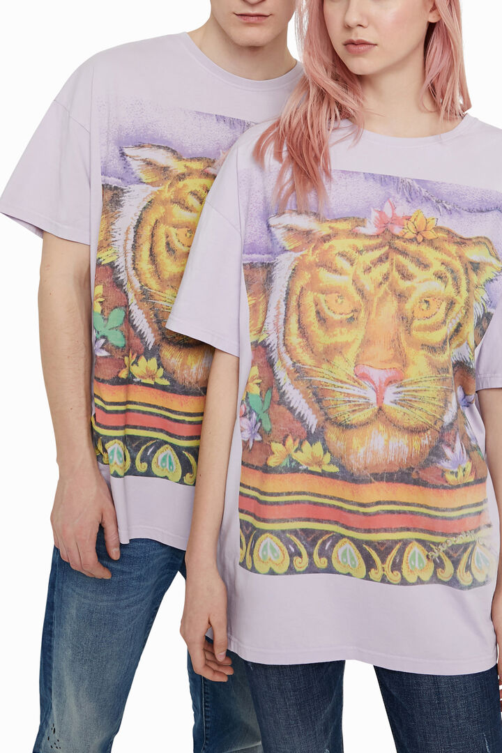 T-shirt unisexe hindou à tigre | Desigual