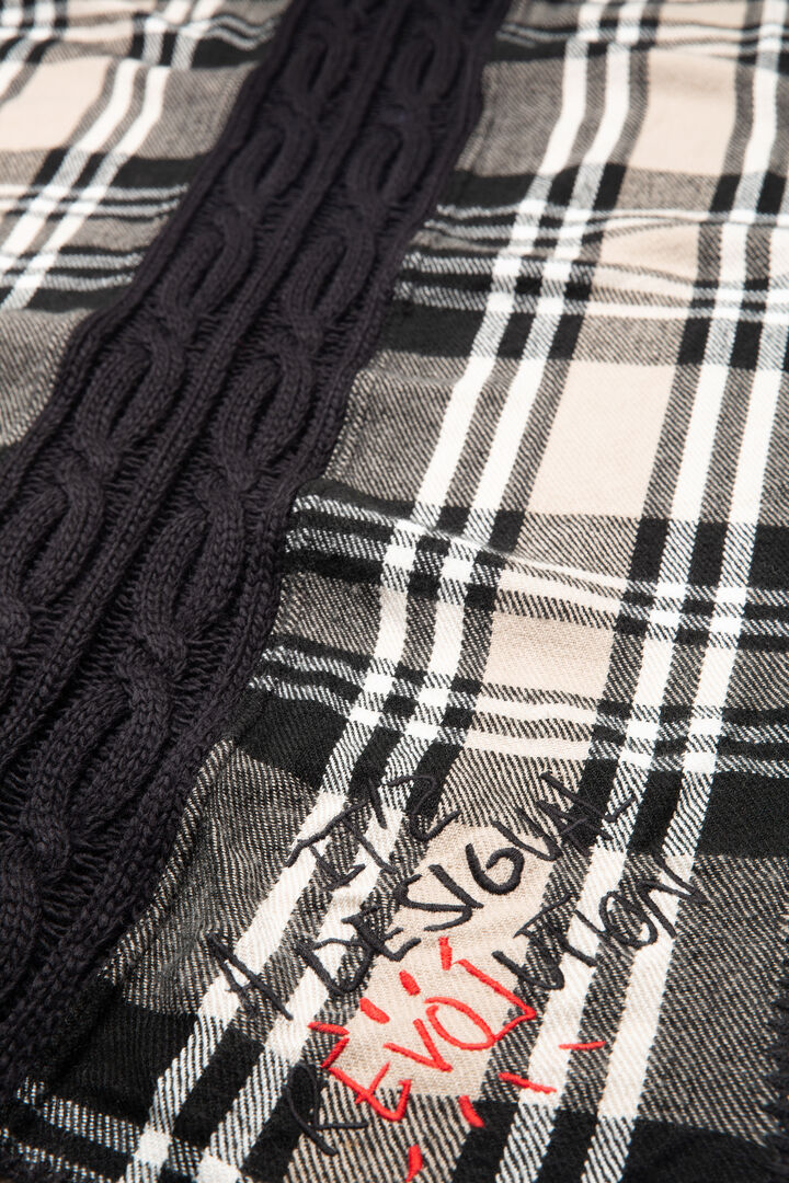 Tartan tricot scarf | Desigual