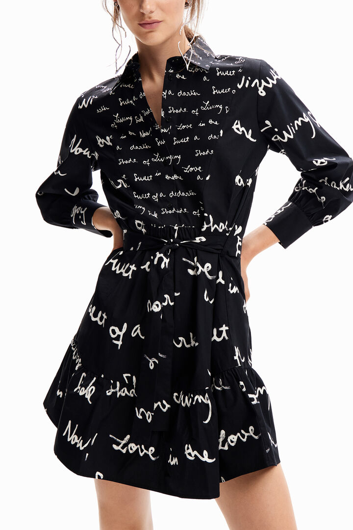 Vestido corto túnica mensajes | Desigual