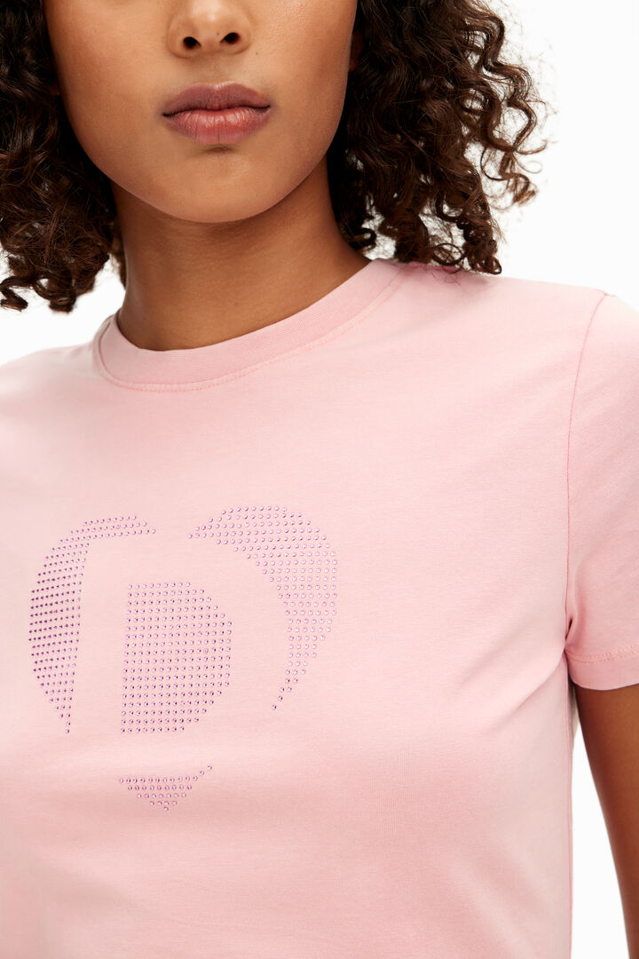Rhinestone imagotype T-shirt | Desigual