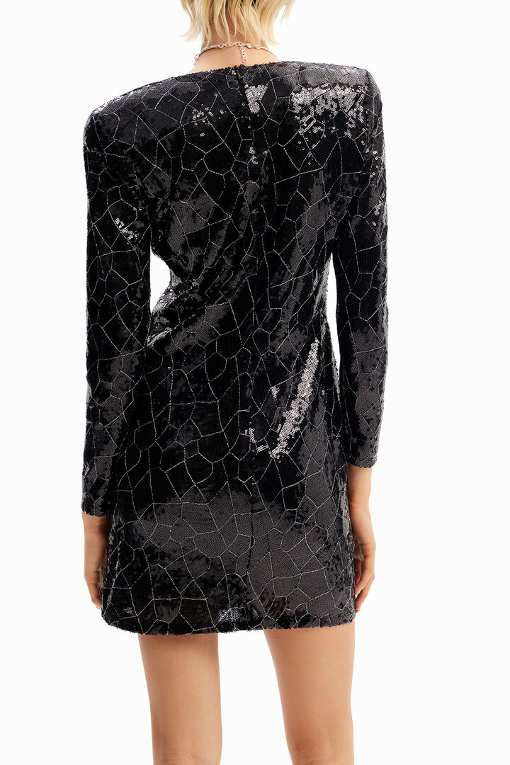 Vestido corto lentejuelas | Desigual
