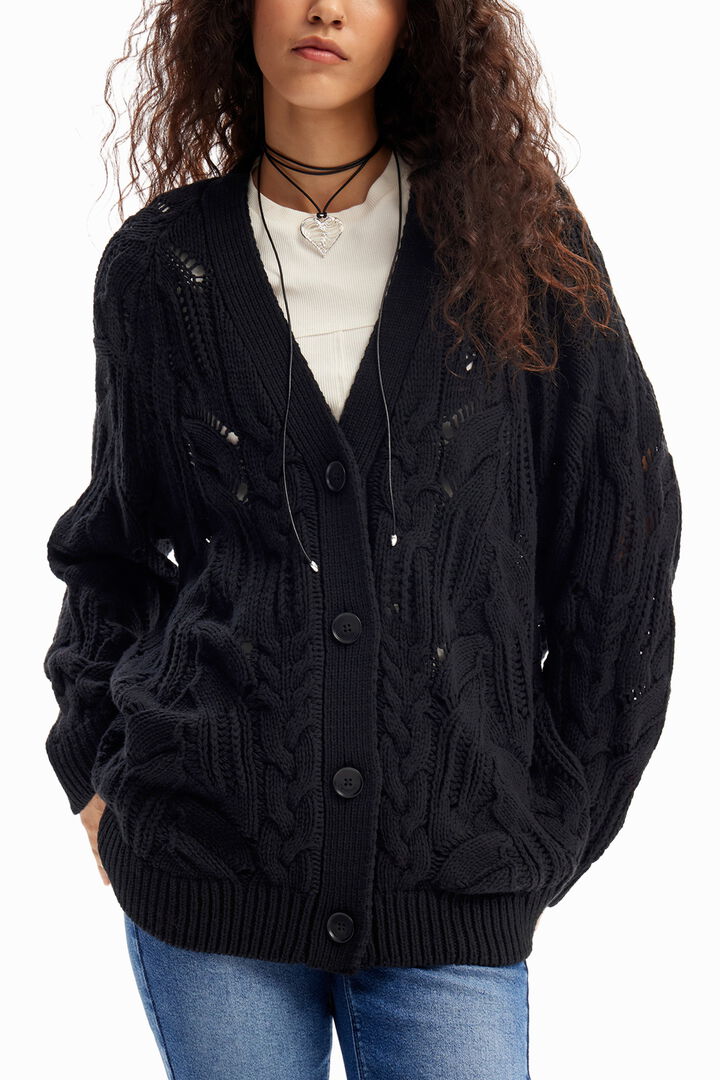 Oversize openwork cardigan | Desigual