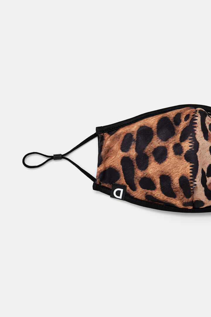 Leopard face mask + pouch | Desigual