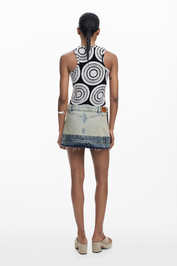 Falda mini doble cintura | Desigual