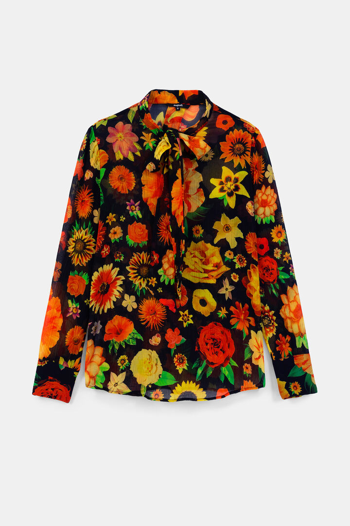 Silk blouse with bow | Desigual
