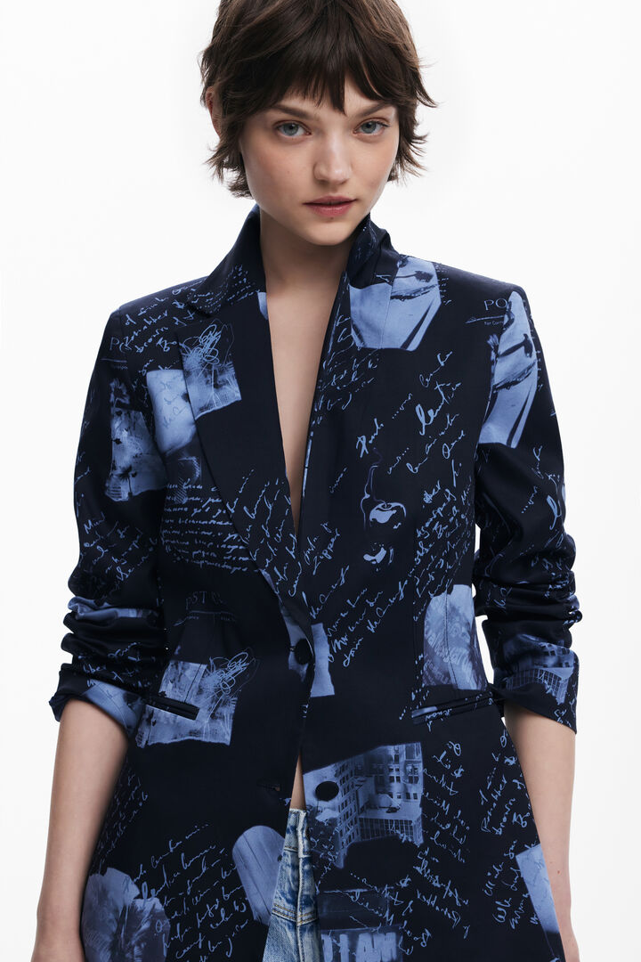 Blazer estampado Collage | Desigual