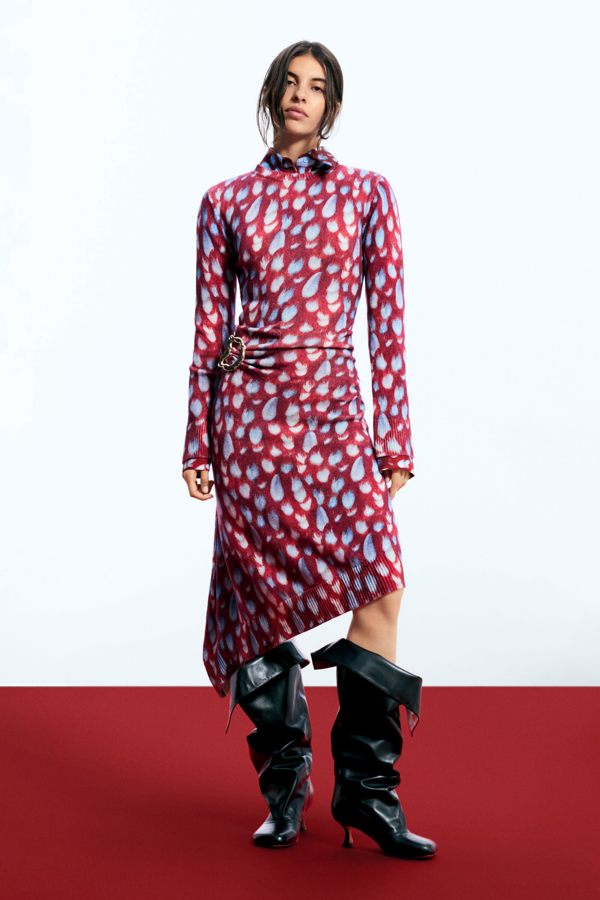 Desigual Plumas jurk Egonlab - RED