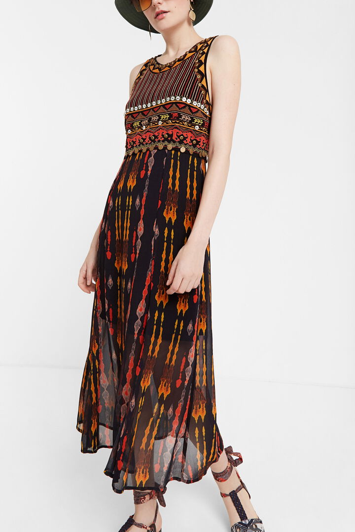 Vestito longuette stile africano | Desigual