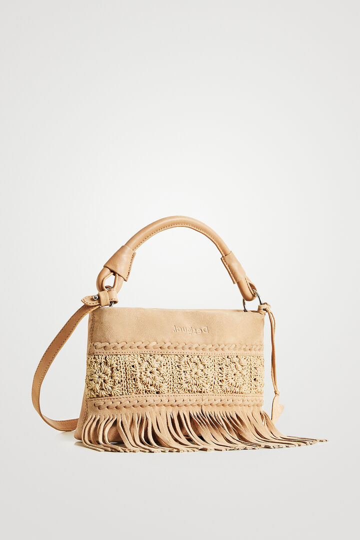 Tasselled leather sling bag | Desigual