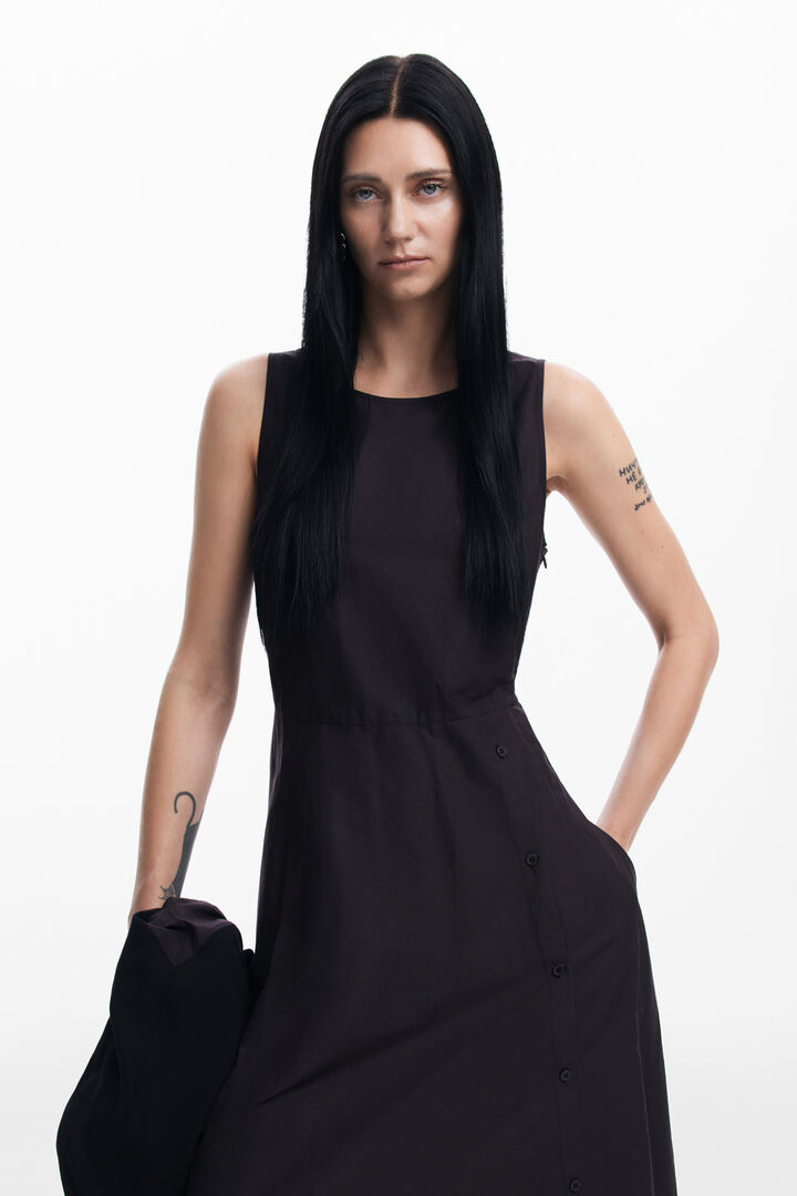 Vestido combinado liso | Desigual