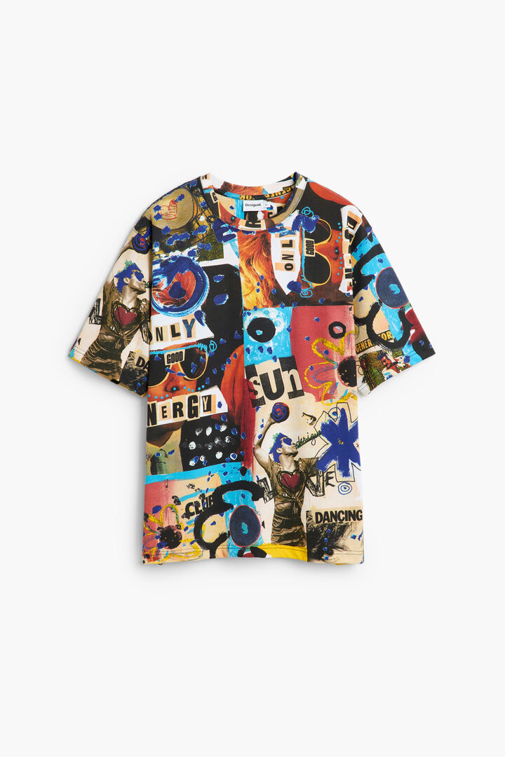 Bedrucktes T‑Shirt mit kurzen &Auml;rmeln
