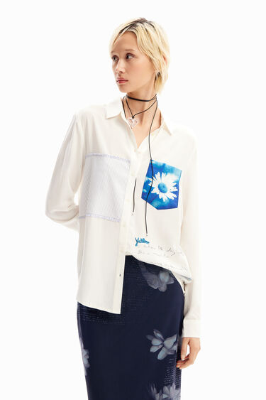 Camisa patch bolsillo margarita | Desigual