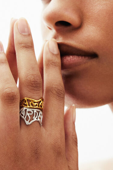 Ring Message Goldbad Zalio | Desigual