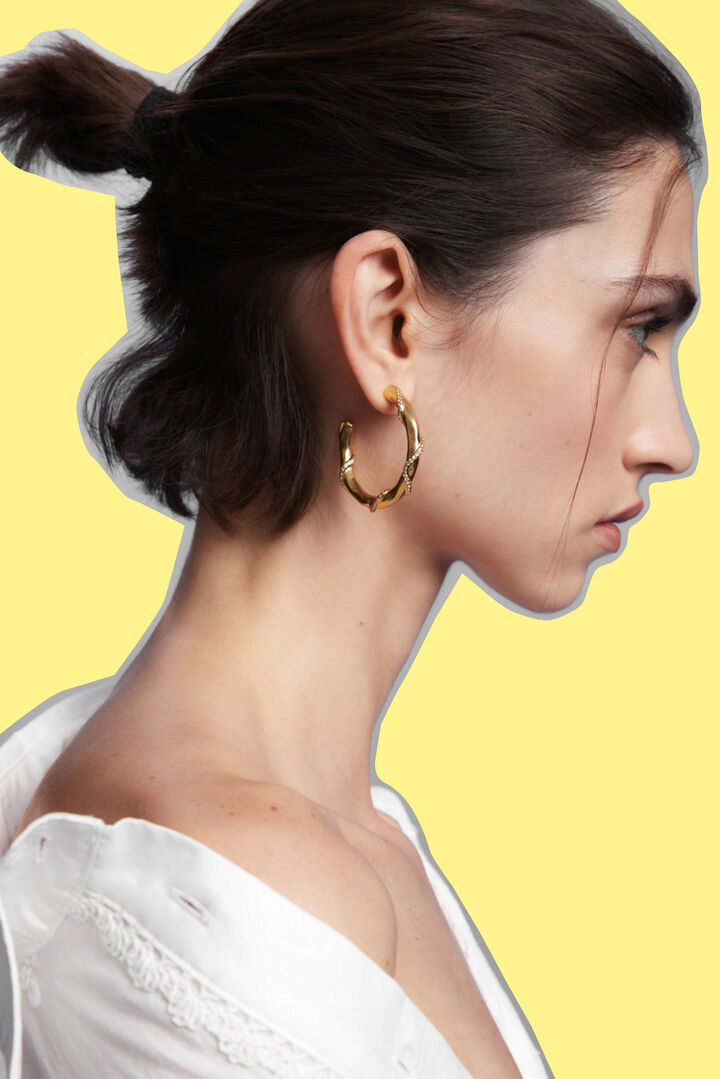Zalio gold-plated crystal earrings