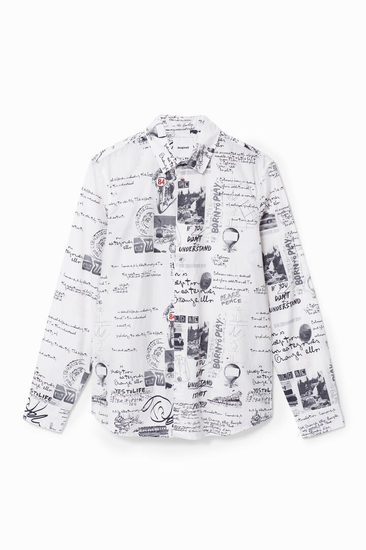Camisa lettering e ilustrações | Desigual