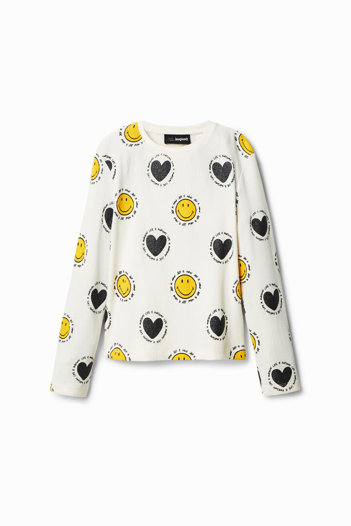 T-shirt con cuori Smiley® | Desigual