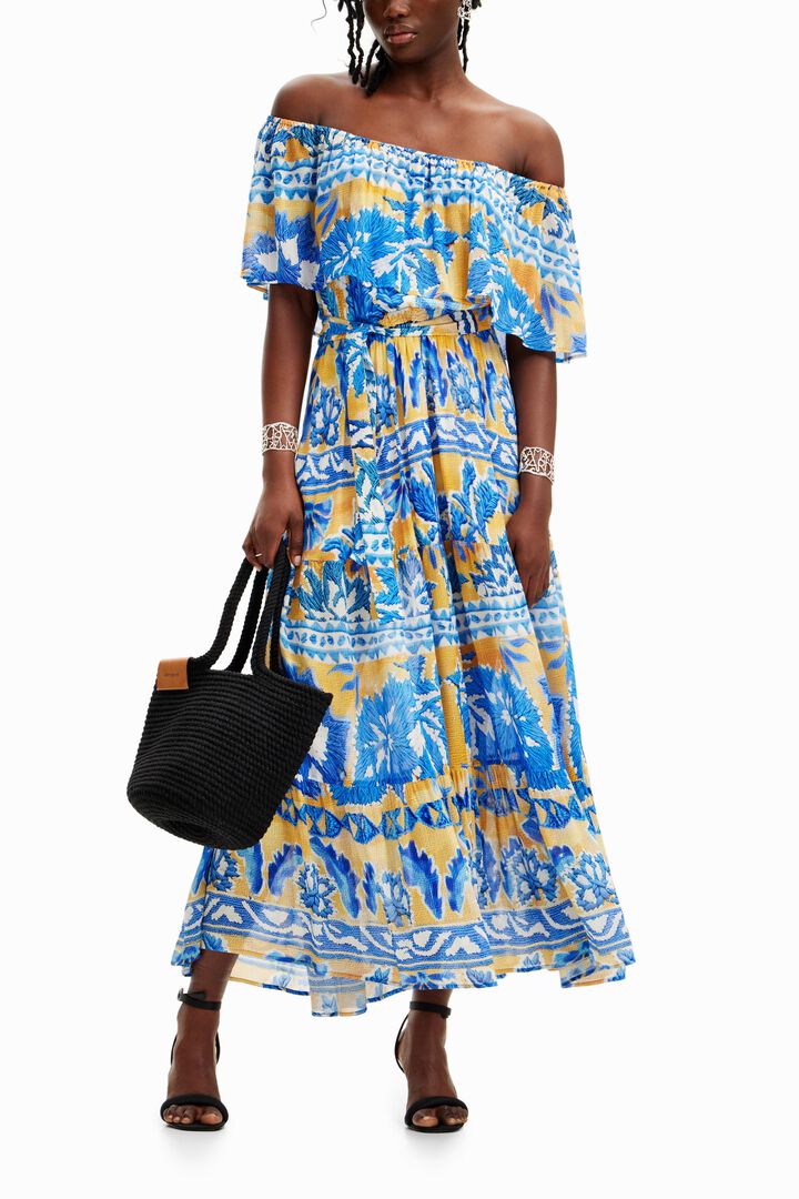 Stella Jean long arty dress | Desigual