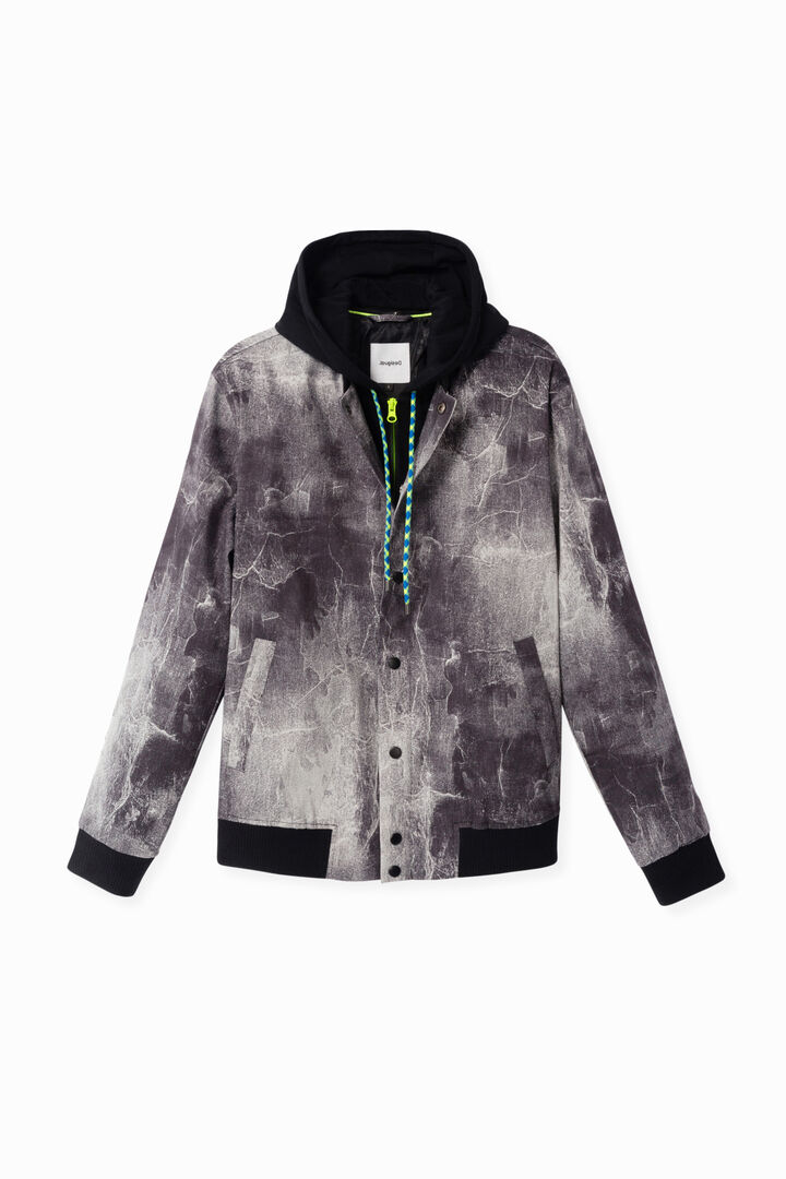 Sport jacket with detachable plush piece