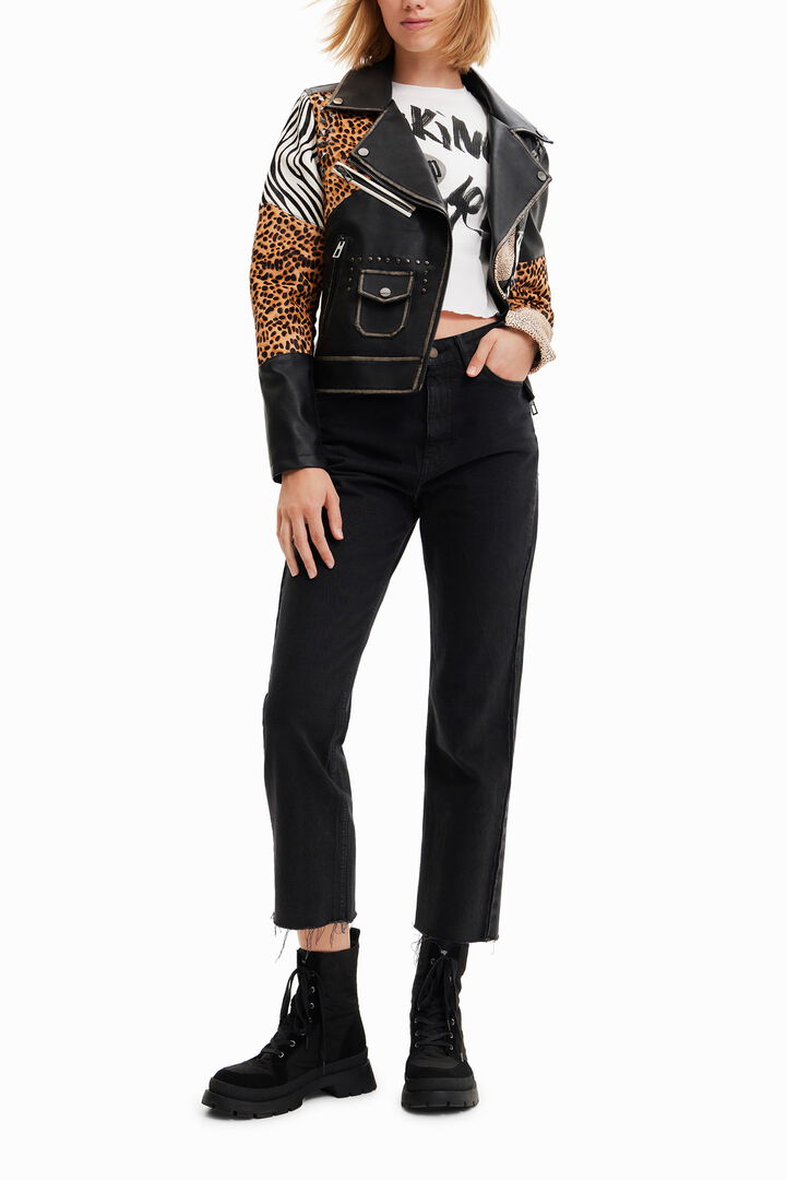 Animal print biker jacket | Desigual