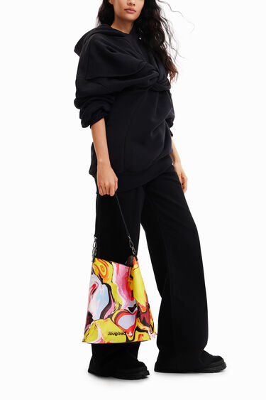 Bolso saco grande abstracto | Desigual