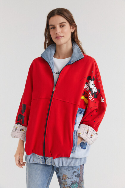 iconic mickey oversized denim jacket