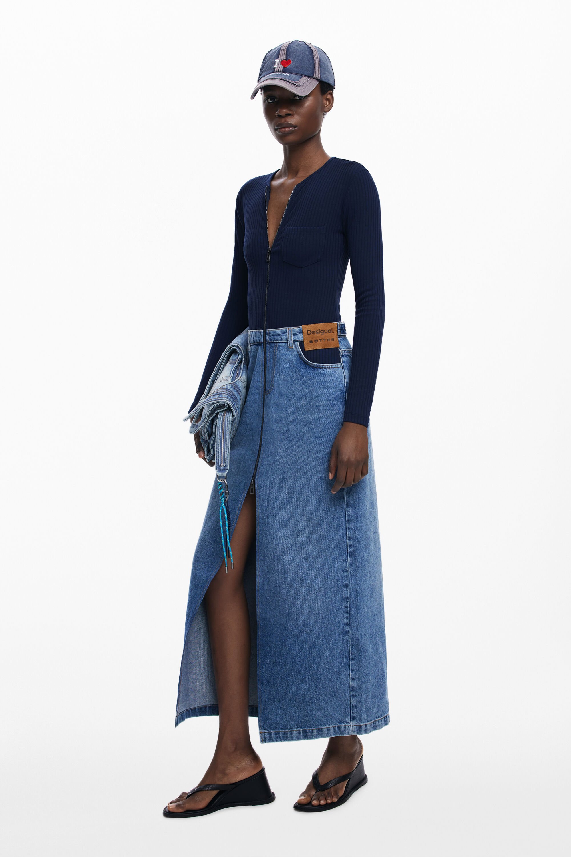 Lange denim jurk Botter