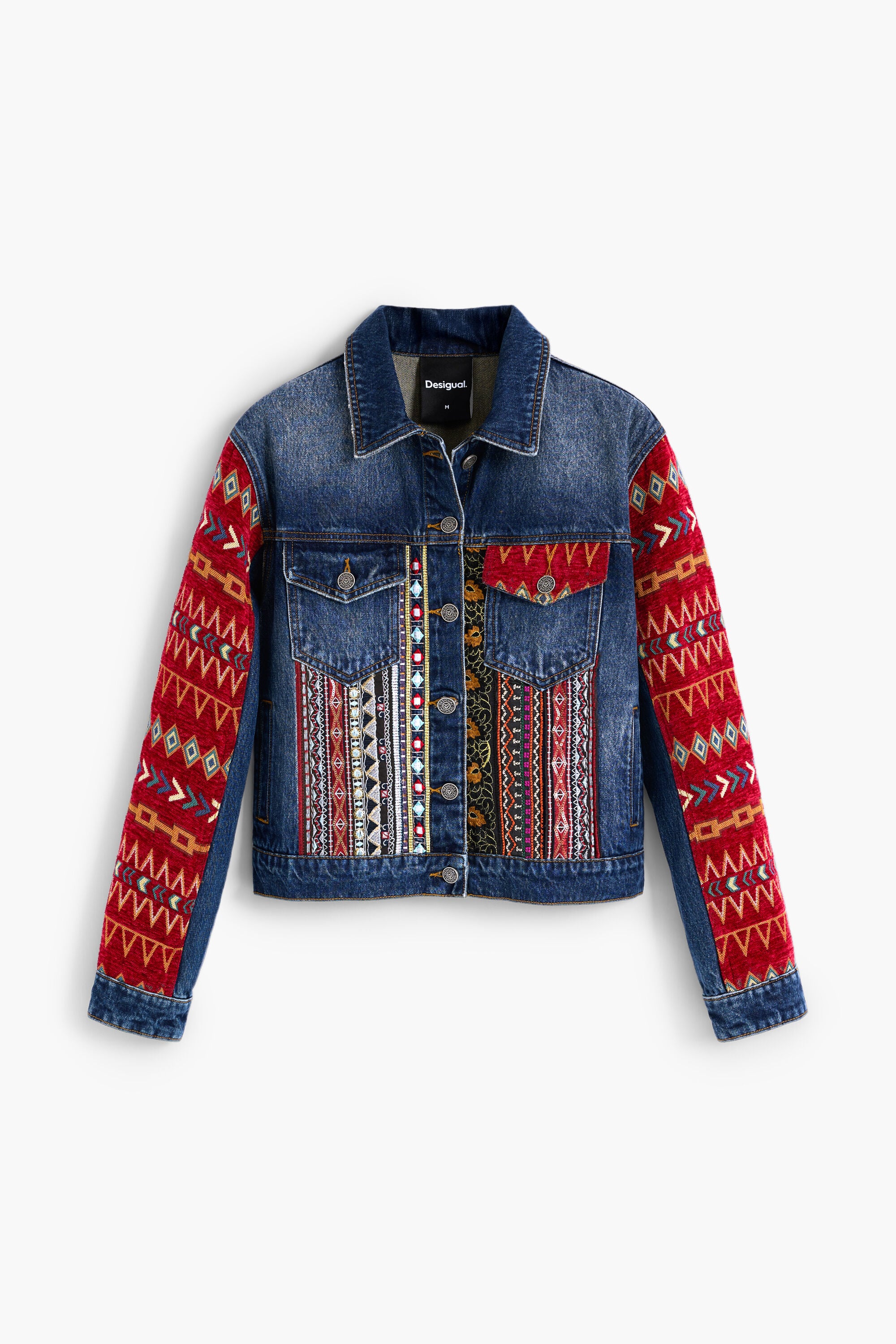 Ethnic denim jacket blue Women's I Desigual.com