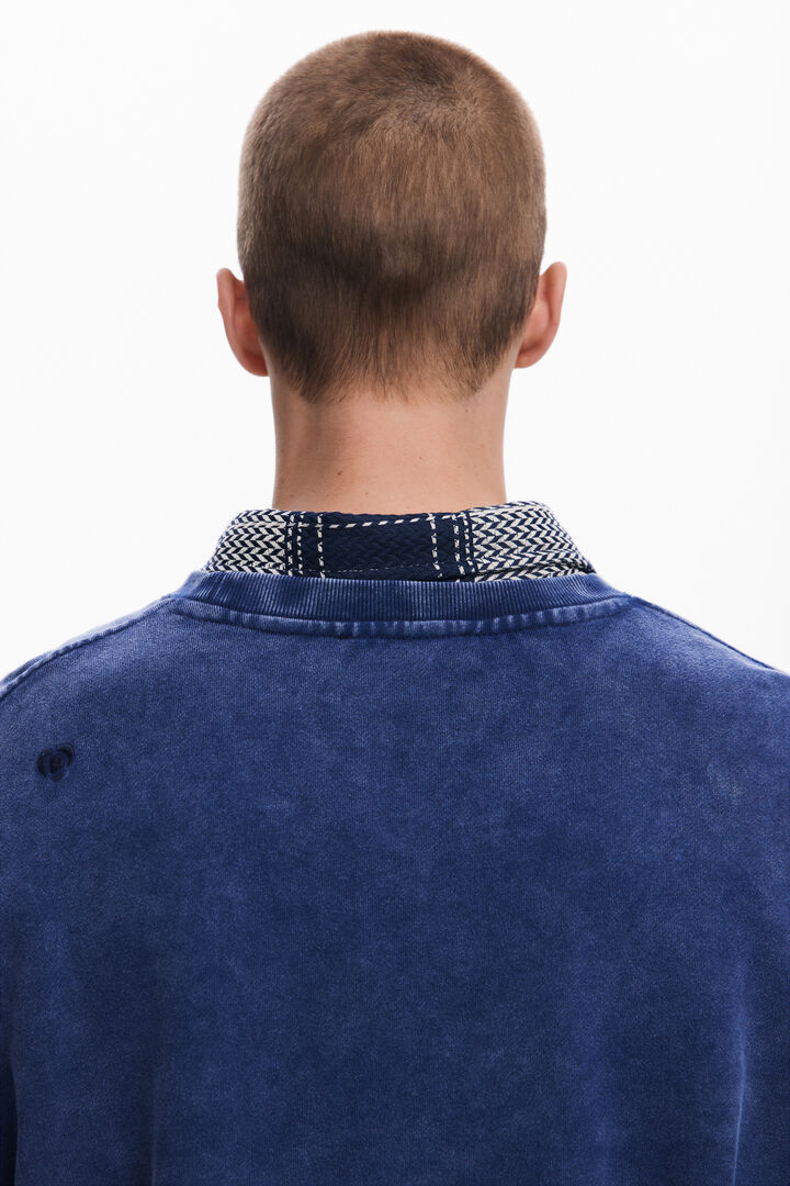 Sweatshirt with braided sleeves | Desigual
