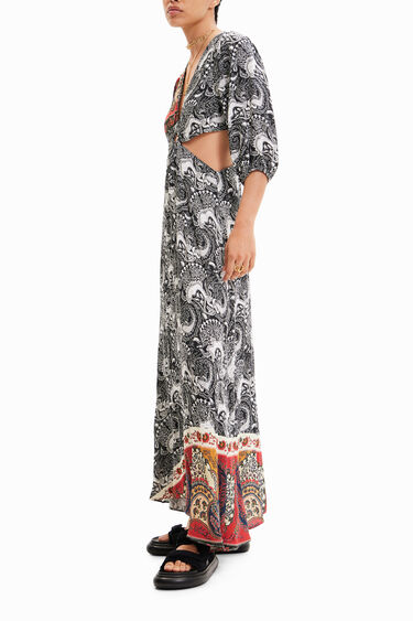 Vestit llarg cut-outs paisley | Desigual