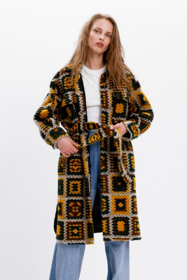 クロシェ風 ロングコート | Desigual