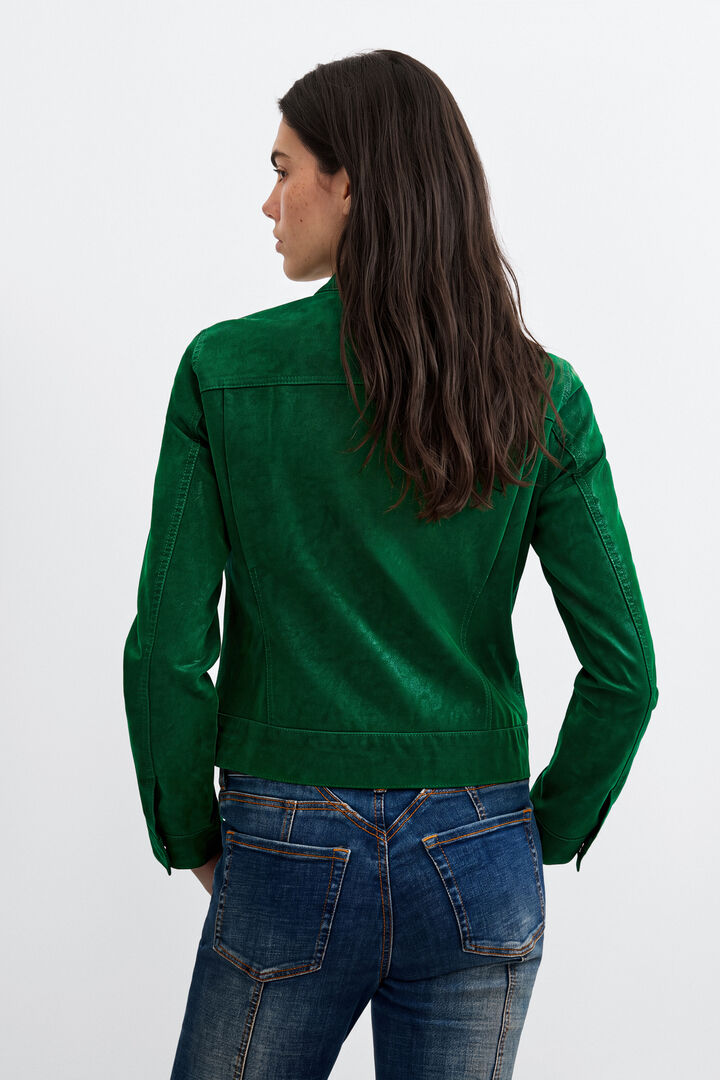 Veste courte effet cuir