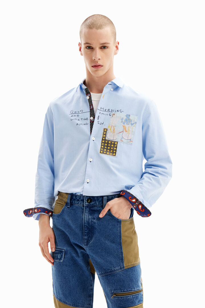 Patchwork Oxford shirt