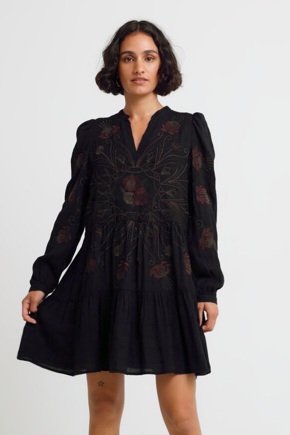 Botanical embroidered dress | Desigual