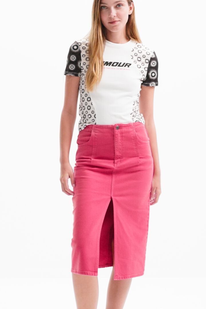 Denim slit skirt | Desigual