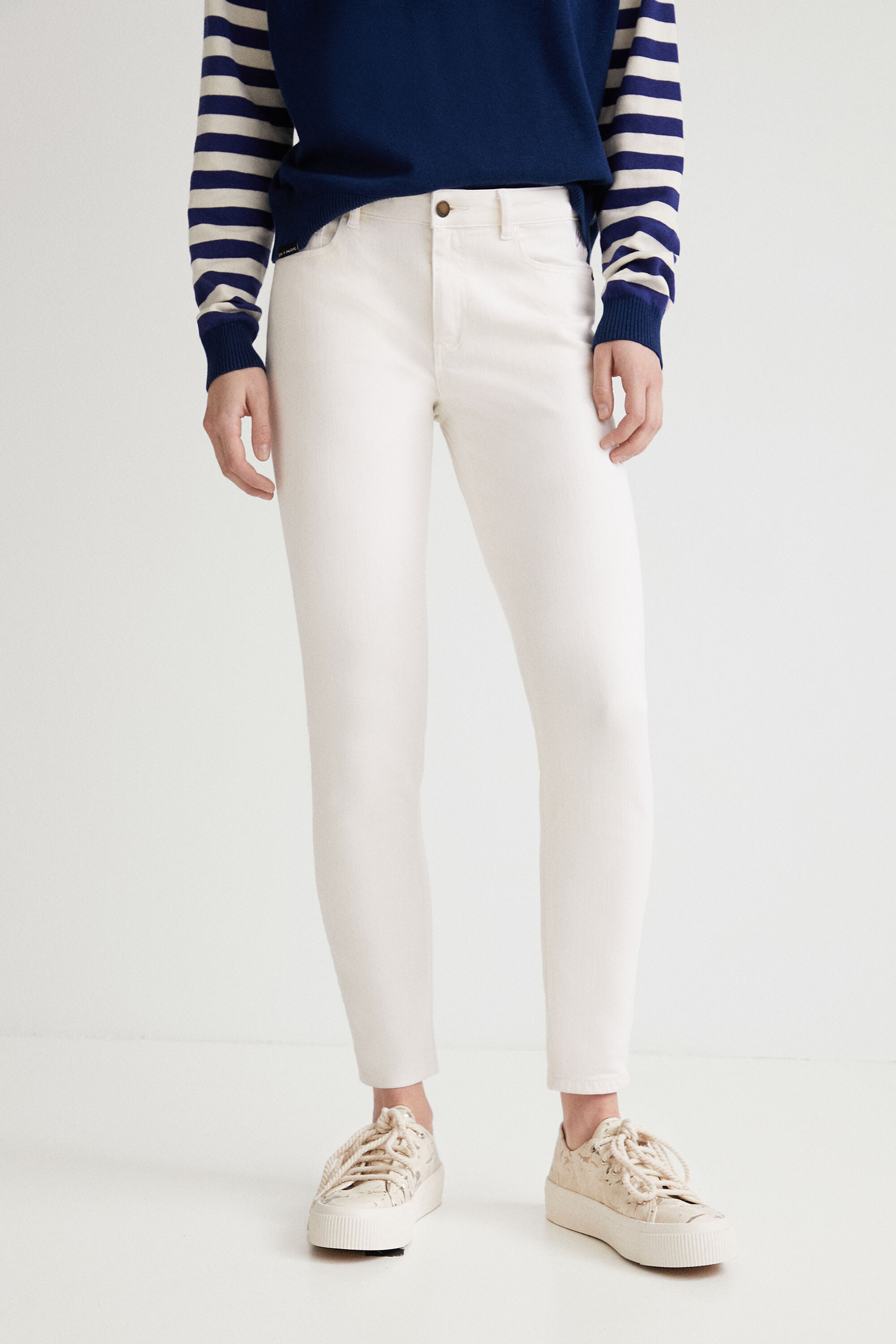 Desigual white jeans cheap