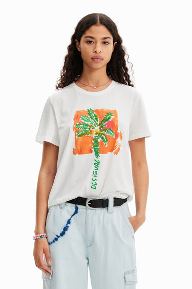 Camiseta tropical palmera | Desigual