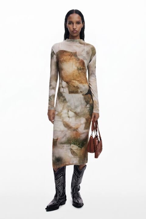 MOCK NECK DRESS