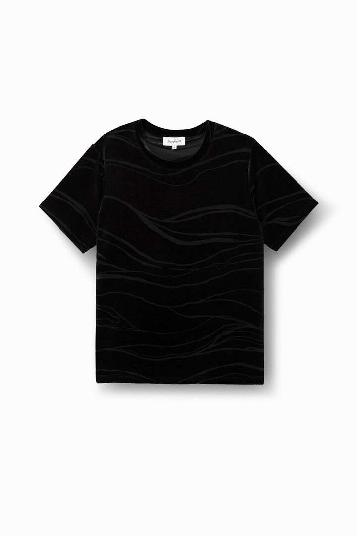 T-shirt marmoreada aveludada | Desigual