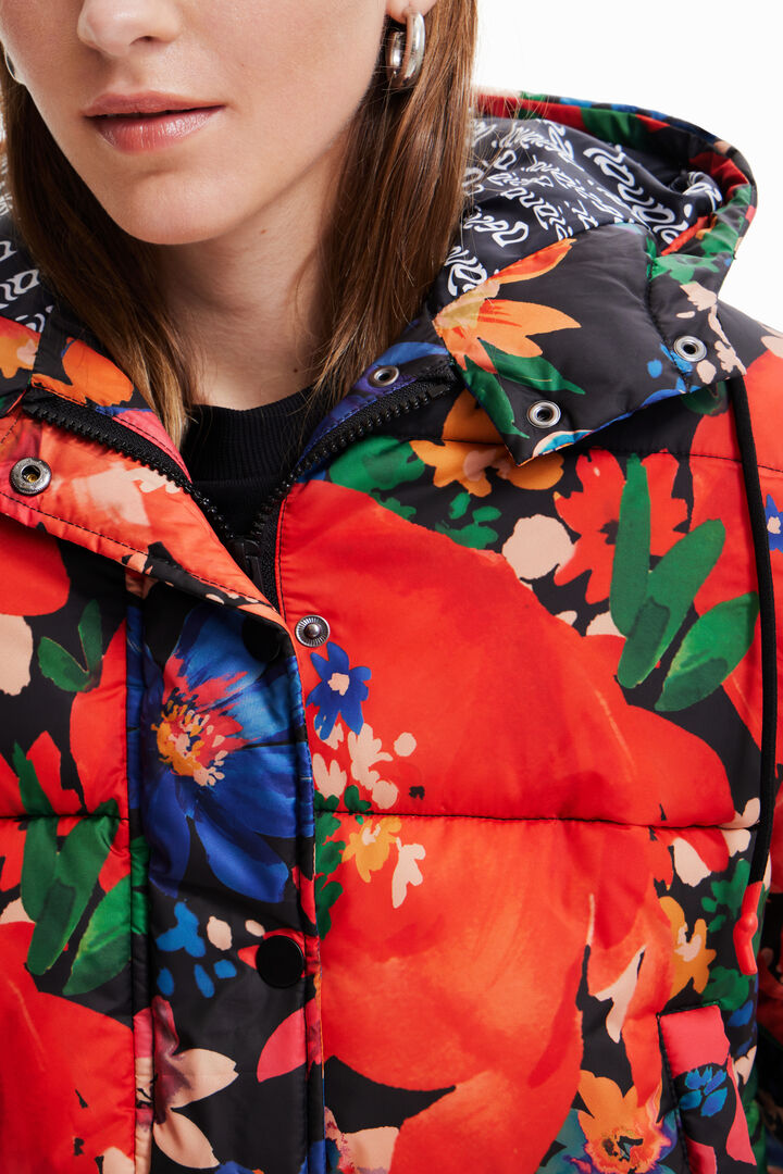 Piumino corto a fiori | Desigual