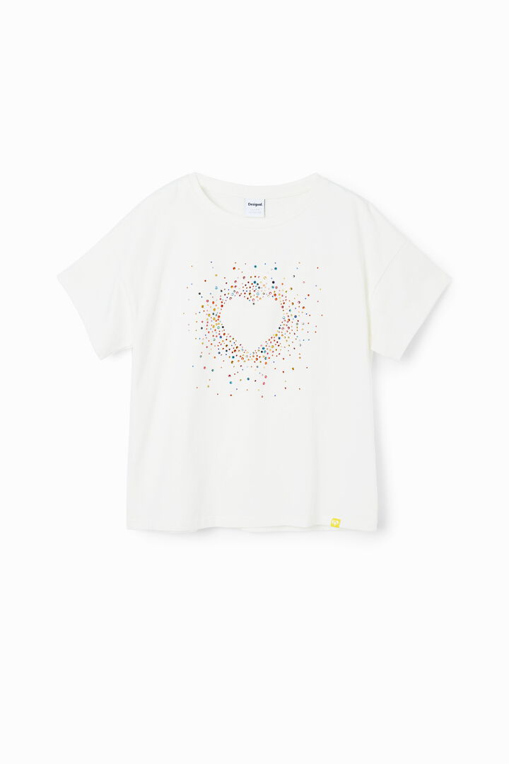 Rhinestone heart T-shirt | Desigual