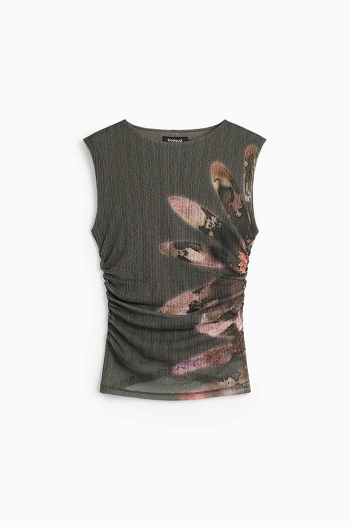 Sleeveless Knit T-shirt