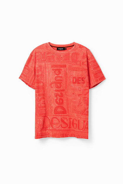 T-shirt logos tissu délavé